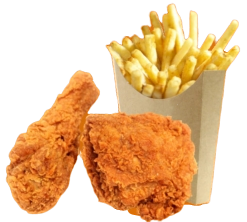 2 Pcs Chicken with fries
